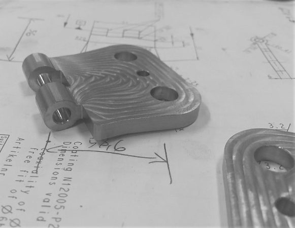 CNC milled steel part